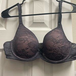 Victoria’s Secret Size 36C Angels Demi Bra - Gray with Pink - Like New